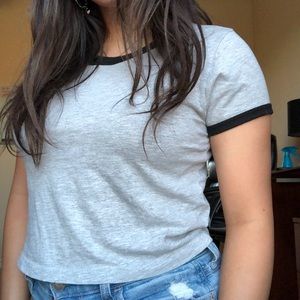 🖤SOLD🖤 FOREVER 21 Grey Shirt with Black Trim
